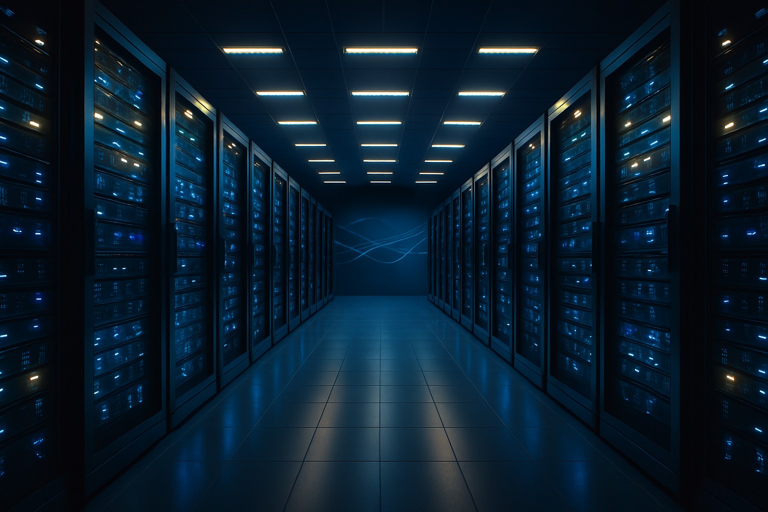 Modern Data Center with Servers